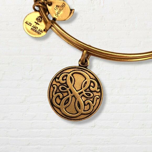 NWT Alex and Ani Path of Life II Charm Bangle Bracelet Rafaelian Gold - Picture 3 of 4